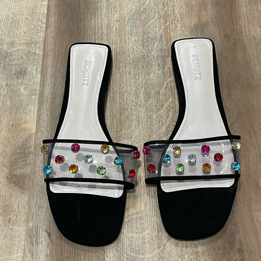 SCHUTZ Ammelie Rhinestone Studded Sandal